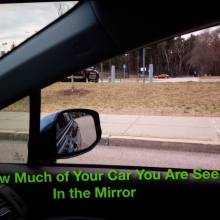 passenger mirror not adjusted properly