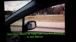 passenger mirror not adjusted properly